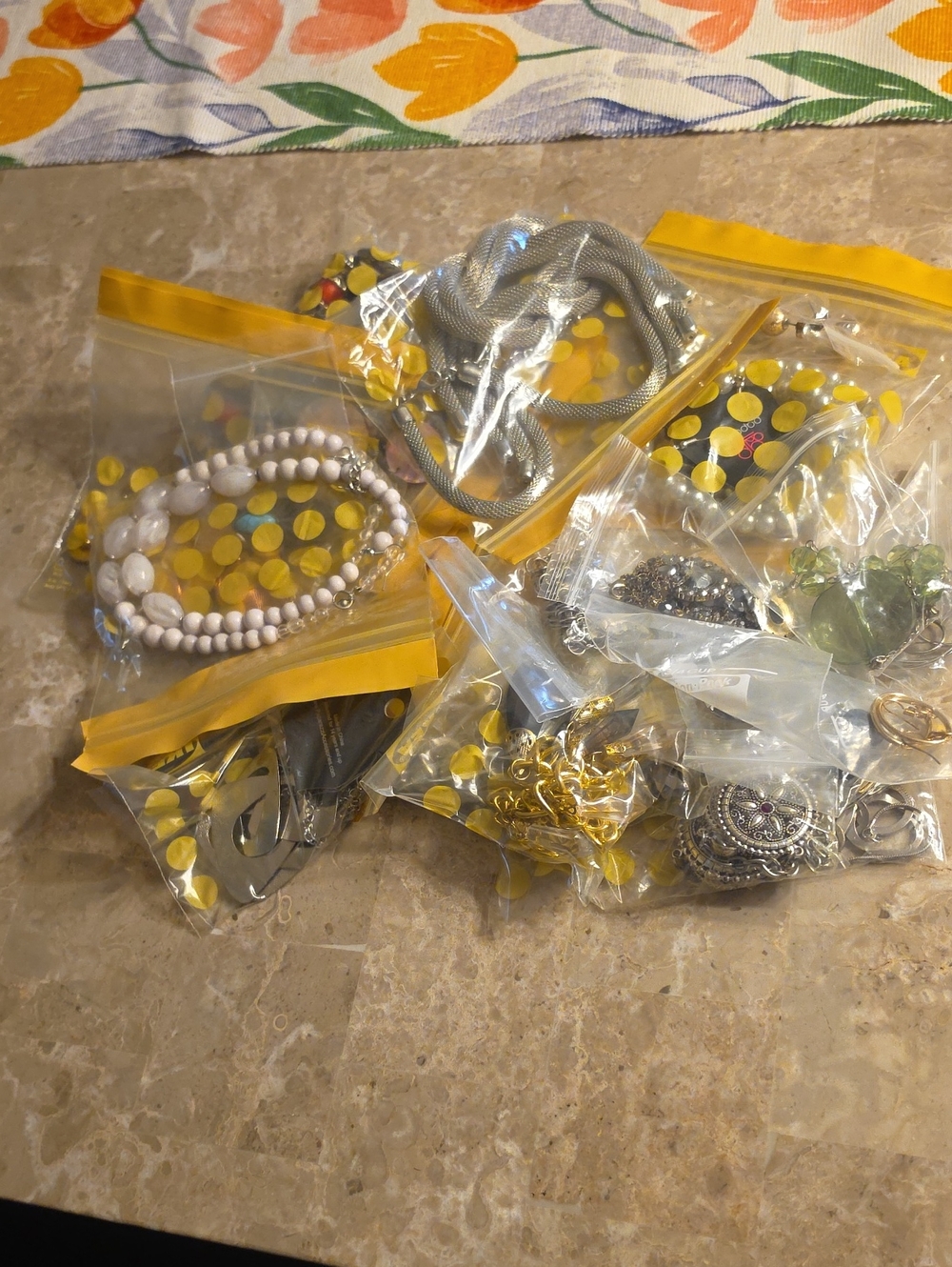 Mixed Women's Fashion Jewelry Set - Yellow, White, Silver, Gold